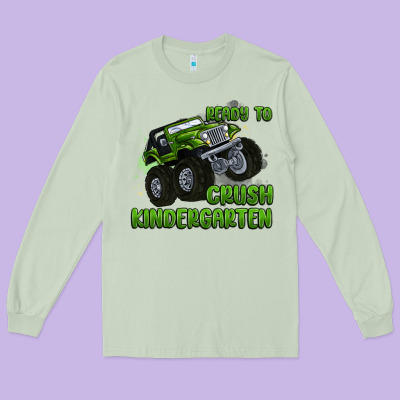 Ready To Crush Kindergarten Long Sleeve Tee Designed By Maliassmallbusiness