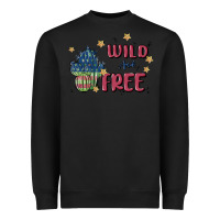 Black wild and free Heavyweight Sweatshirt - MaliasSmallBusiness