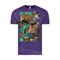Cloud Purple Western Camo Moose Vintage Tee - LillyAllenDesigns