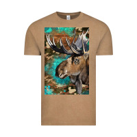 Vintage Coffee Western Camo Moose Vintage Tee - LillyAllenDesigns