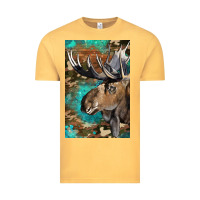 Vintage Mustard Western Camo Moose Vintage Tee - LillyAllenDesigns