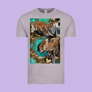 Western Camo Moose Vintage Tee Designed By Lillyallendesigns