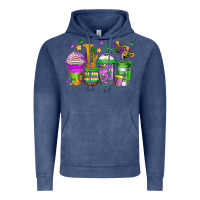 Vintage Denim mardi gras coffee cups Vintage Hoodie - Jasminsmagicworld