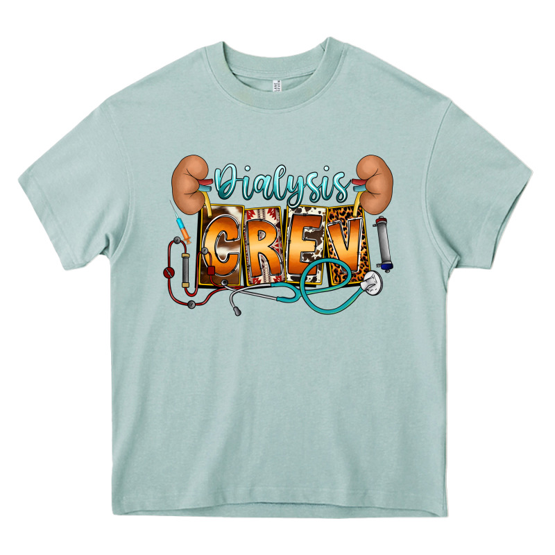 Dialysis Crew Heavy Core Tee by CowhideDigitalArt | Teevron