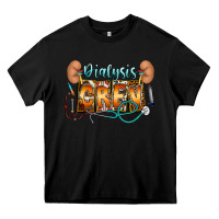 Black dialysis crew Heavy Core Tee - CowhideDigitalArt