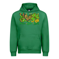 Emerald St. Patrick's Day Peace love luck Urban Hoodie - OliviaCreatesArt