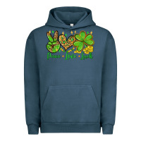 Pigment Midnight Navy St. Patrick's Day Peace love luck Urban Hoodie - OliviaCreatesArt