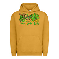 Pigment Peanut Butter St. Patrick's Day Peace love luck Urban Hoodie - OliviaCreatesArt