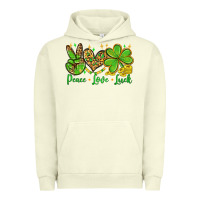 Pigment Pistachio St. Patrick's Day Peace love luck Urban Hoodie - OliviaCreatesArt