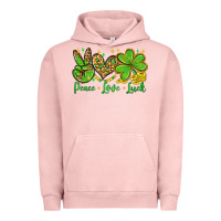 St. Patrick's Day Peace Love Luck Urban Hoodie | Teevron