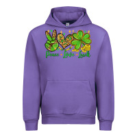 Tulip St. Patrick's Day Peace love luck Urban Hoodie - OliviaCreatesArt