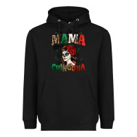 Black La Mama Mas Chingona Heavyweight Hoodie - texasbilliewilder