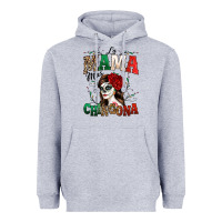 Heather Grey La Mama Mas Chingona Heavyweight Hoodie - texasbilliewilder