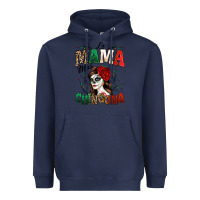 Navy La Mama Mas Chingona Heavyweight Hoodie - texasbilliewilder