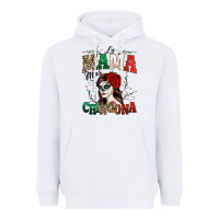 White La Mama Mas Chingona Heavyweight Hoodie - texasbilliewilder