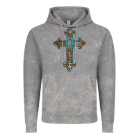 Cloud Rock turquoise cross Vintage Hoodie - AdoDesignShop