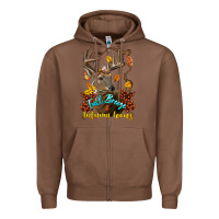 Chestnut Fall Breeze And Autumn Leaves Deer Zipper Hoodie - LillyAllenDesigns