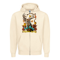 Sandshell Fall Breeze And Autumn Leaves Deer Zipper Hoodie - LillyAllenDesigns