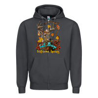 Smoke Fall Breeze And Autumn Leaves Deer Zipper Hoodie - LillyAllenDesigns