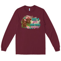Burgundy just a girl who loves cows Long Sleeve Tee - MaliasSmallBusiness