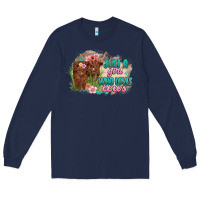 Navy just a girl who loves cows Long Sleeve Tee - MaliasSmallBusiness