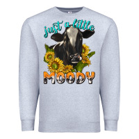 Heather Grey Just a Little Moody Premium Sweatshirt - texasbilliewilder