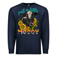 Navy Just a Little Moody Premium Sweatshirt - texasbilliewilder