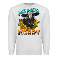Oatmeal Heather Just a Little Moody Premium Sweatshirt - texasbilliewilder