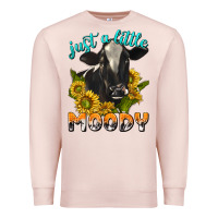 Pale Pink Just a Little Moody Premium Sweatshirt - texasbilliewilder