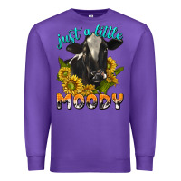 Purple Just a Little Moody Premium Sweatshirt - texasbilliewilder