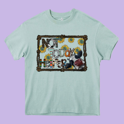 Not Today Heifer Heavy Core Tee Designed By Sublimationcraftshop