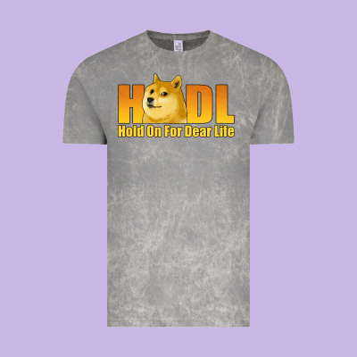 Hodl Hold On For Dear Life Dogecoin Vintage Tee Designed By Jasminsmagicworld