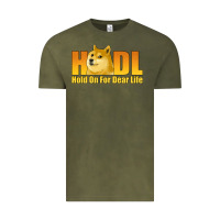 Vintage Olive hodl hold on for dear life dogecoin Vintage Tee - Jasminsmagicworld
