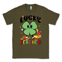 Army Green lucky teacher Classic Tee - MaliasSmallBusiness