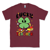 Burgundy lucky teacher Classic Tee - MaliasSmallBusiness