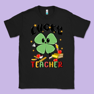 Lucky Teacher Classic Tee Designed By Maliassmallbusiness