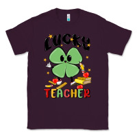 Plum lucky teacher Classic Tee - MaliasSmallBusiness