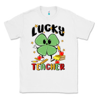 White lucky teacher Classic Tee - MaliasSmallBusiness