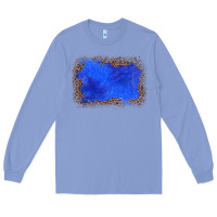 Colony Blue gemstone blue leopard background Long Sleeve Tee - JahusDesignShop