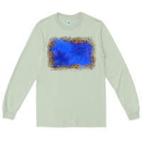 Matcha gemstone blue leopard background Long Sleeve Tee - JahusDesignShop