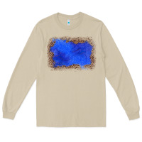 Mushroom gemstone blue leopard background Long Sleeve Tee - JahusDesignShop
