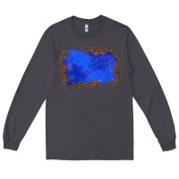 Smoke gemstone blue leopard background Long Sleeve Tee - JahusDesignShop