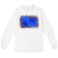 White gemstone blue leopard background Long Sleeve Tee - JahusDesignShop