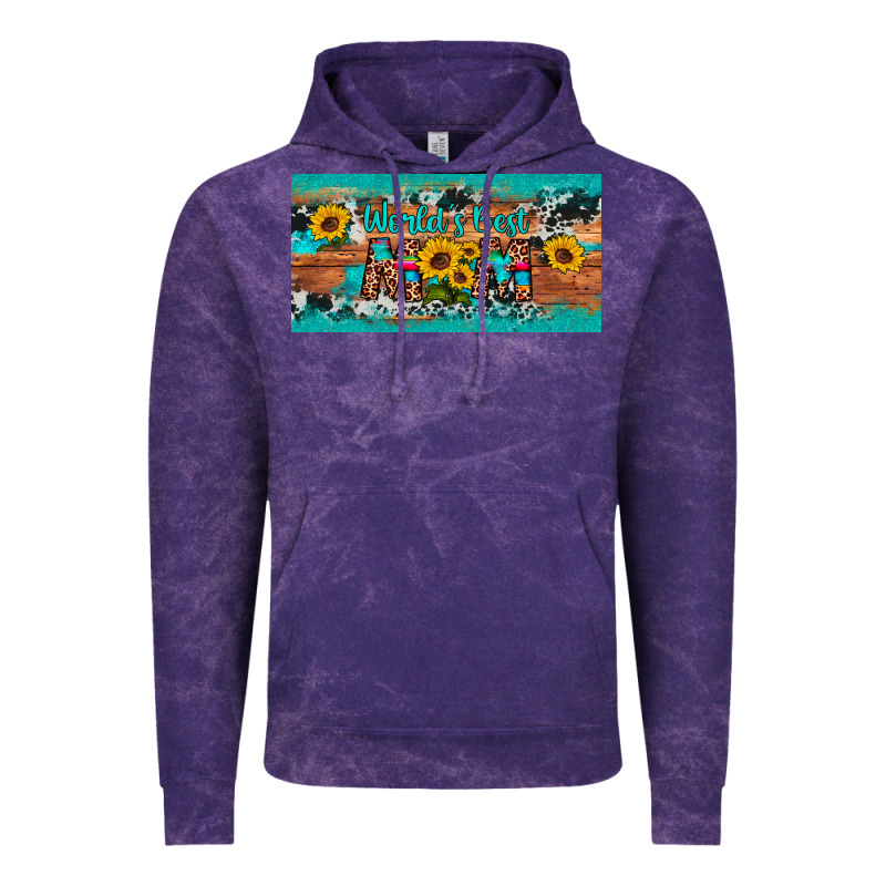 World's Best Mom Sunflower License Plate Vintage Hoodie by Artiststas | Teevron