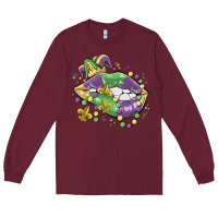Burgundy mardi gras lips Long Sleeve Tee - MaliasSmallBusiness