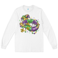 White mardi gras lips Long Sleeve Tee - MaliasSmallBusiness