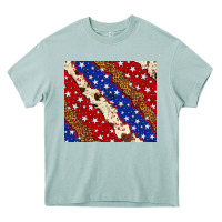 Arona 4th of July USA flag leopard cowhide 20oz tumbler Heavy Core Tee - Neo Western