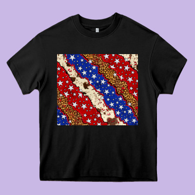 4th Of July Usa Flag Leopard Cowhide 20oz Tumbler Heavy Core Tee Designed By Neo Western