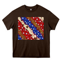 Chocolate Brown 4th of July USA flag leopard cowhide 20oz tumbler Heavy Core Tee - Neo Western