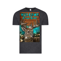Vintage Black Western Buck Deer Garden Vintage Tee - LillyAllenDesigns